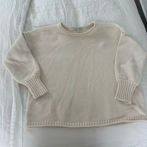 Madewell cream 100% cotton rollneck sweater size XXS